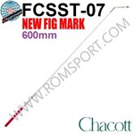 Chacott Bâton Blanc et Poignée Rouge (Point flexible) (600 mm) 301501-0007-98