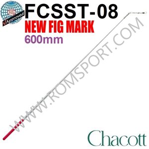 Chacott 698 Silver Metallic Stick with Red Grip (Standard) (600 mm) 301501-0008-98