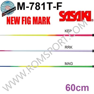 Sasaki Tri-color Stick with Black Rubber Grip (60 cm) M-781T-F