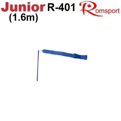 Romsport Ensemble Ruban Bleu (1.6m x 4cm) & Bâton (30 cm) Performance R-401