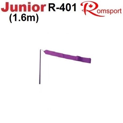 Romsport Ensemble Ruban Mauve (1.6m x 4cm) & Bâton (30 cm) Performance R-401