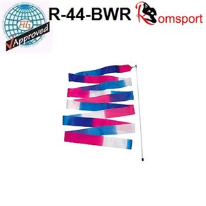 Romsports Cinta Colores Multi (Azul x Blanco x Rojo) (6 m) y Varilla (56 cm) Conjunto R-44-BWR