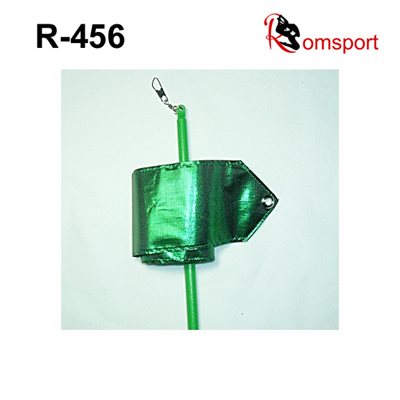 Romsports Performance Ensemble Ruban Vert Metallique (3.6 m x 6 cm) & Bâton (50 cm) R-456