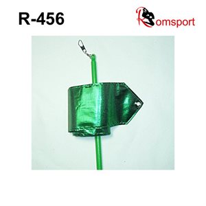 Romsports Green Metallic Performance Ribbon (3.6 m x 6 cm) & Stick (50 cm) Set R-456
