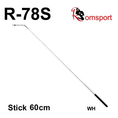 Romsports Bâton Blanc avec Poignée Noire (60 cm) R-78S