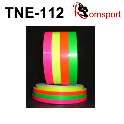 Romsports 111 Neon Orange Adhesive Tape (75' x 1 / 2") TNE-1 / 2